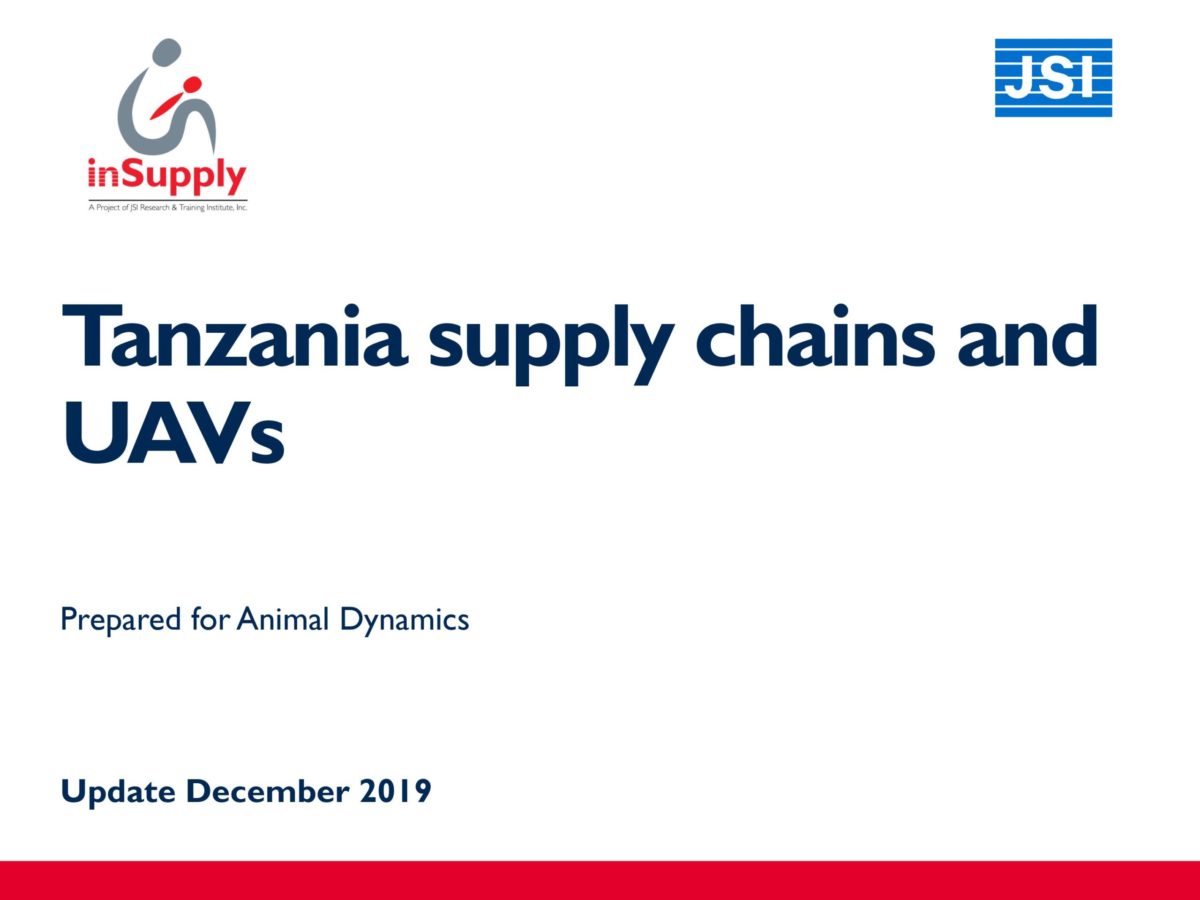 Tanzania Supply Chains and UAVs
